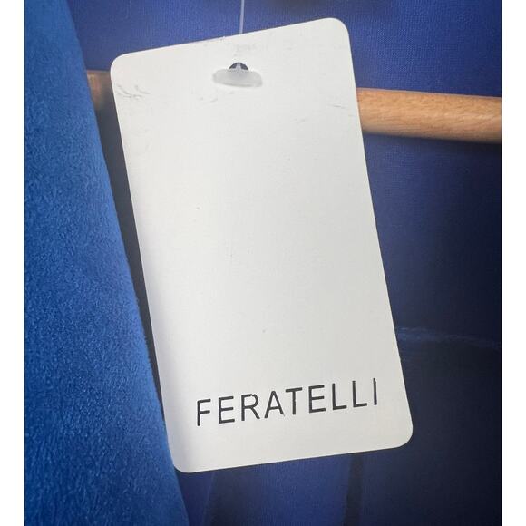 NWT Feratelli Womens S Biker Moto Artsy Edgy Boho Faux Suede Draped Jacket - Picture 5 of 10